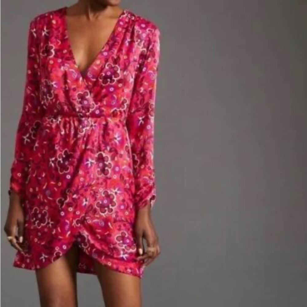 Anthropologie Maeve Wrap Mini Dress Size XXS NWT